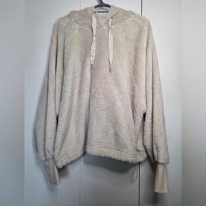 🌷Old Navy Women's XXL Cream Snuggle Soft Faux Fur Hoodie